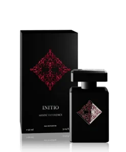 Elegante flacone nero Initio Mystic Experience da 90ml con dettaglio in oro