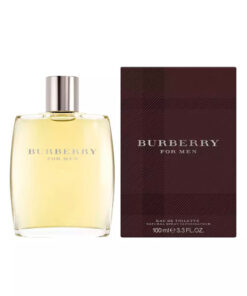 Flacone curvo trasparente Burberry For Men da 100ml con tappo argento