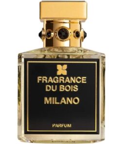 Lussuoso flacone in cristallo Fragrance Du Bois Milano 100ml con tappo dorato e scatola pregiata