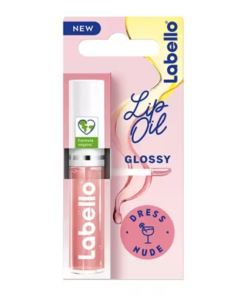 Labello Lip Oil Effetto Glossy – Dress Nude 5.5 ml, Lucidalabbra colorato, volumizzante e idratante