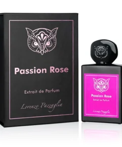 Lorenzo Pazzaglia Passion Rose Extrait flacone nero con etichetta rosa magenta
