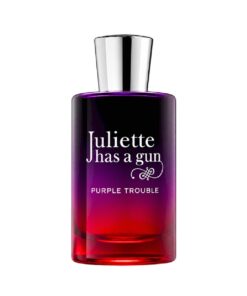 Flacone di profumo Juliette Has A Gun Purple Trouble Eau De Parfum 100ml flacone viola sfumato con dettagli e scritta metallizzati