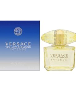 Flacone sfaccettato con tappo a gemma del profumo Versace Yellow Diamond Intense Eau De Parfum 90ml