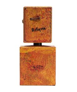 Flacone di profumo Filippo Sorcinelli Reliqvia Extrait De Parfum 100ml con tappo scultoreo in legno lavorato a mano e finiture materiche