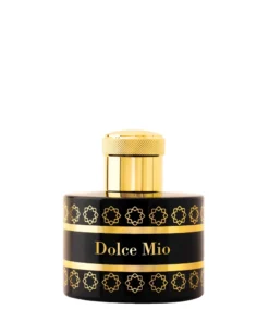 Flacone di profumo Pantheon Roma Dolce Mio Extrait De Parfum 100ml in vetro trasparente con tappo dorato